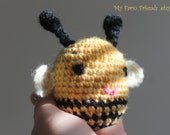 BEE - Amigurumi rattle Bee - Crochet kids rattle toys - Crochet toys - Amigurumi rattle toy