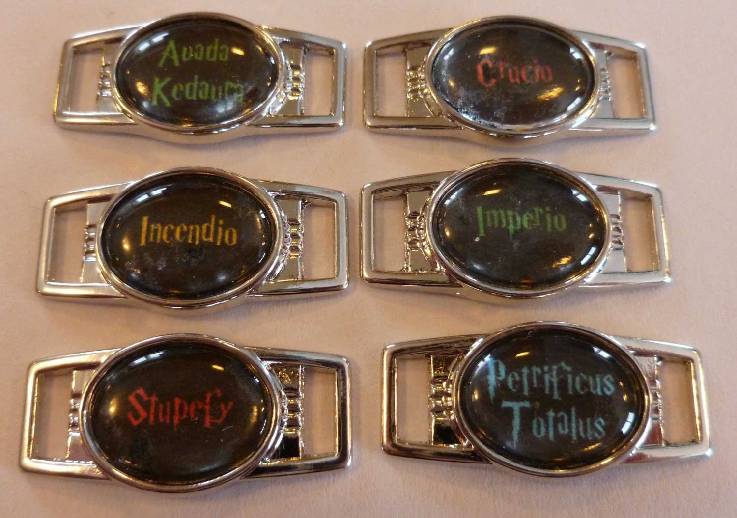 Harry Potter Spells Fighting Set of 6 Shoelace Charms