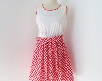 Popular items for red checkered dress on Etsy