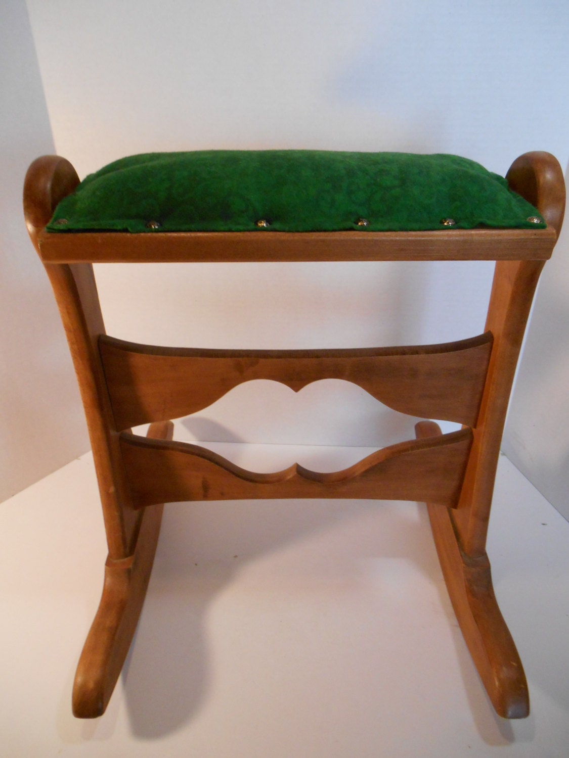Beautiful Vintage Hand Crafted Gout Rocker, Rocking Footstool