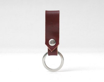 Key Fob & Keyring / Keychain Vegetable-tanned Leather by khadesign