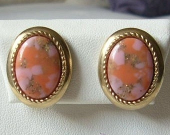 Vintage 1960s signed sarah coventry Coralina earrings
