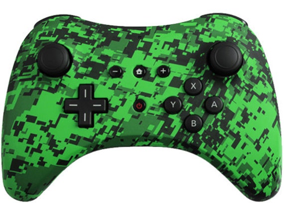 Custom Wii U Controller Green Urban by EvilControllers on Etsy