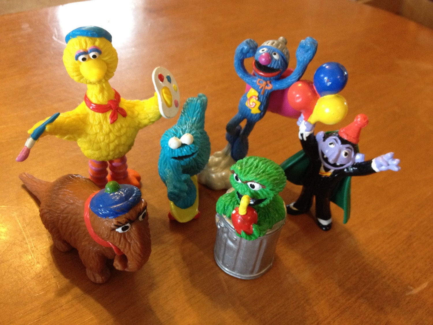 Lot of 6 Vintage Sesame Street 80's PVC Applause Figures