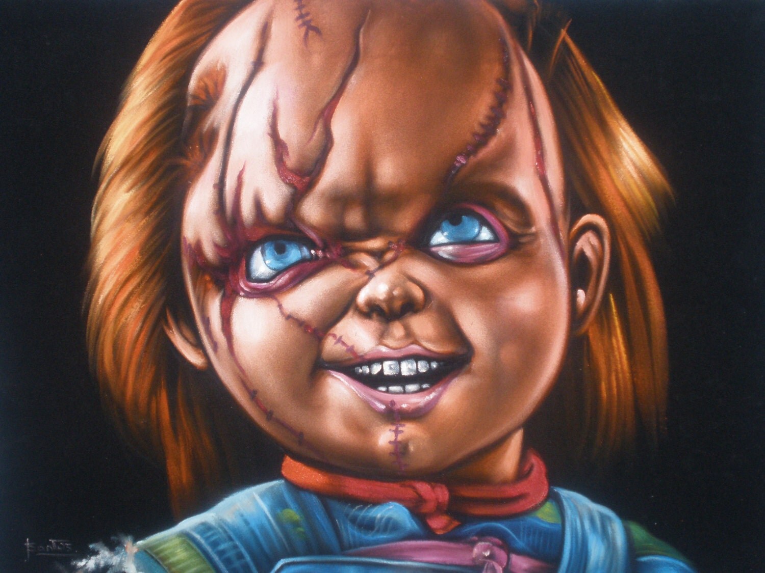 chucky doll face painting