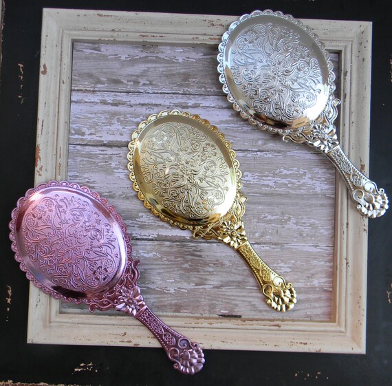 Plain princess hand mirror. Bling makeup mirror. Customized