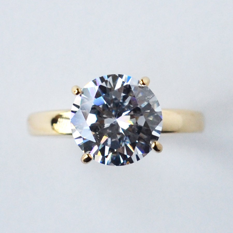 cz ring cz wedding ring cz engagement ring by MyrasCollections