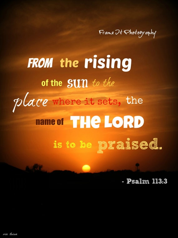 Items similar to Fall Sunset with Bible Verse- The Glory of the LORD is ...