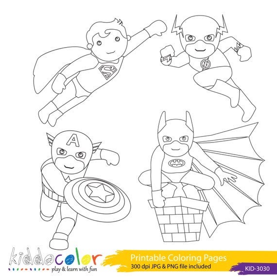 Items similar to Printable Hero Action Coloring Pages on Etsy