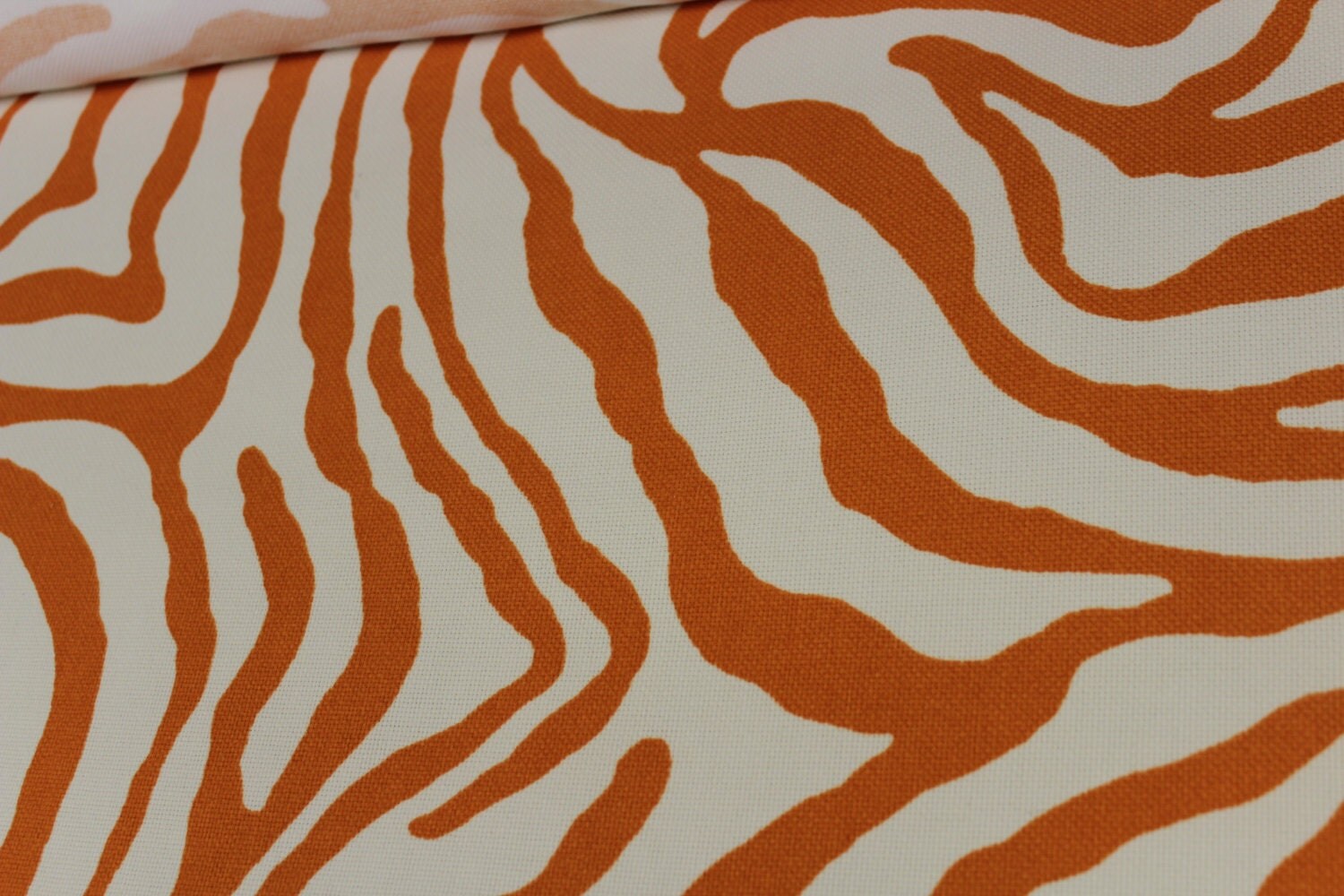 Orange and White Zebra Stripe Fabric by the Yard 012
