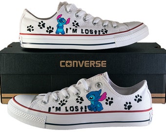 Hand Painted Converse Low. Stitch, From Lilo and Stitch cartoon. I'm ...