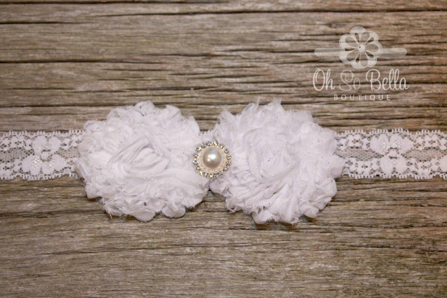 Baptism Headband Christening Headband by TheOhSoBellaBoutique