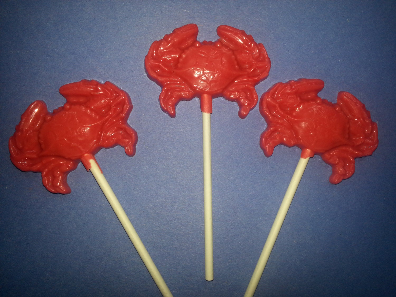 20 Crab Candy Lollipop Favor