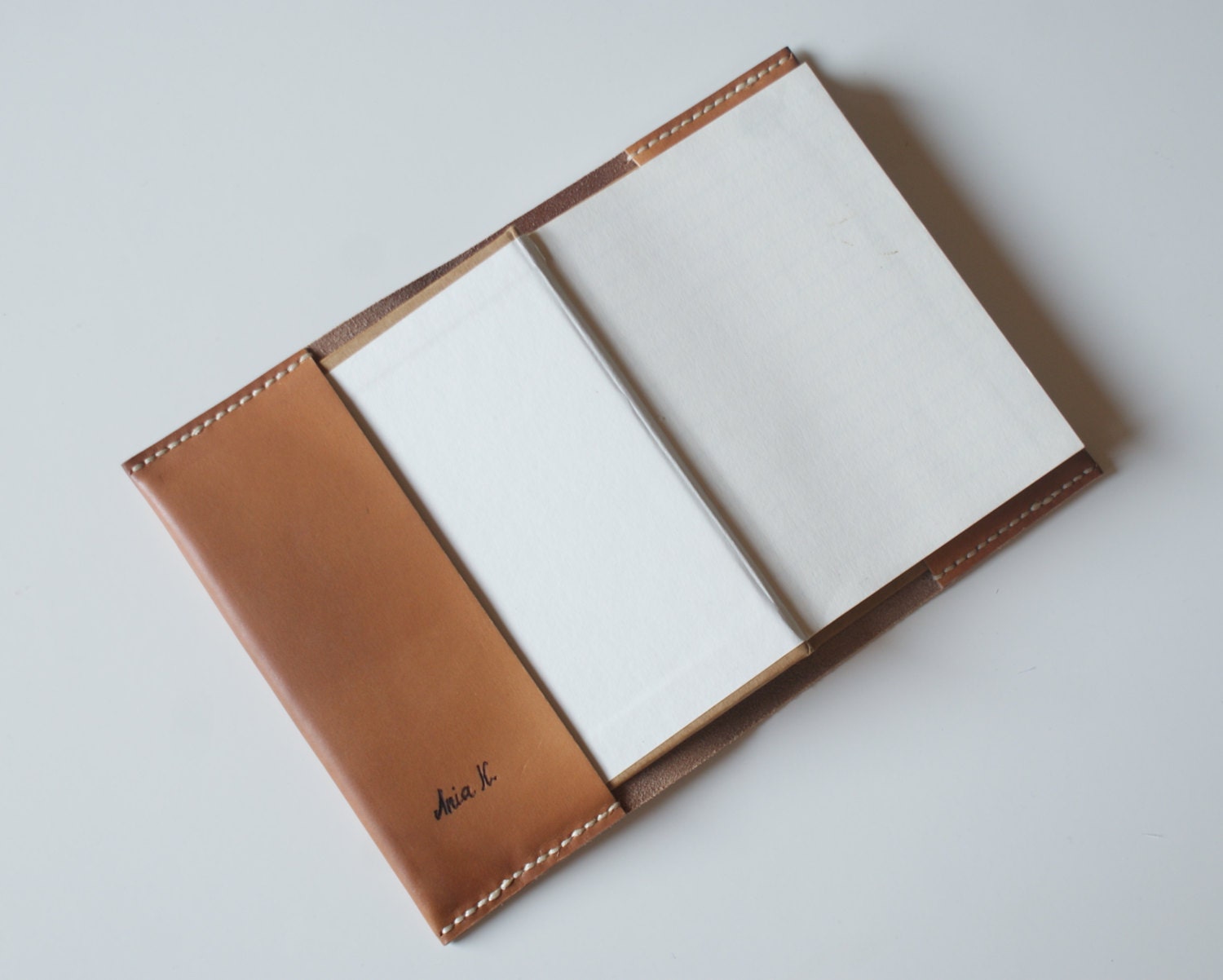 Personalized Leather Notebook cover Refillable Leather