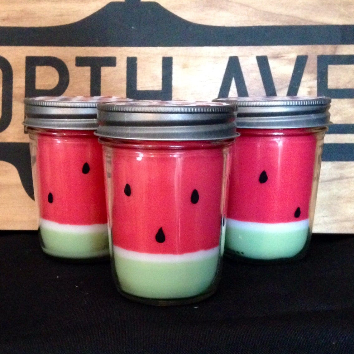Summer Watermelon Candle by NorthAveCandles on Etsy