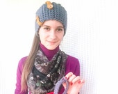 Crochet head warmer - earwarmer - warm headband for fall/spring or even winter with changeable belts