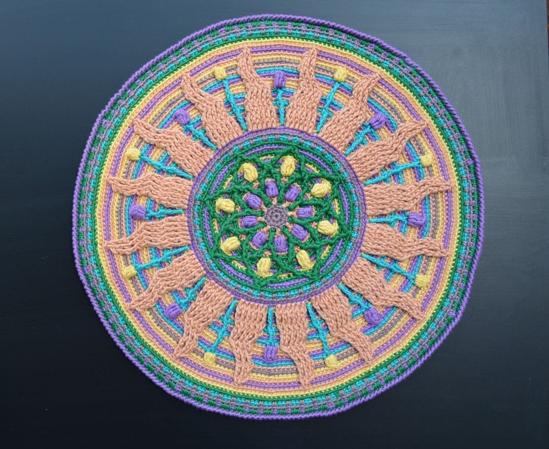 Overlay Crochet Mandala PATTERN table decoration Sunny