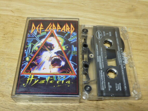 DEF LEPPARD Hysteria CASSETTE Tape by MutinyBooksRecords on Etsy