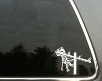 Lineman Vinyl Decal © Laced up Decals SKU:QL-497X-JI49