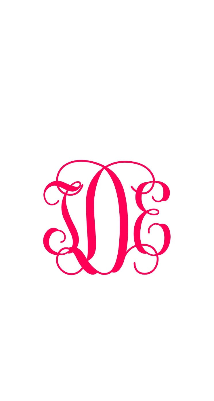 Vine Monogram Decal