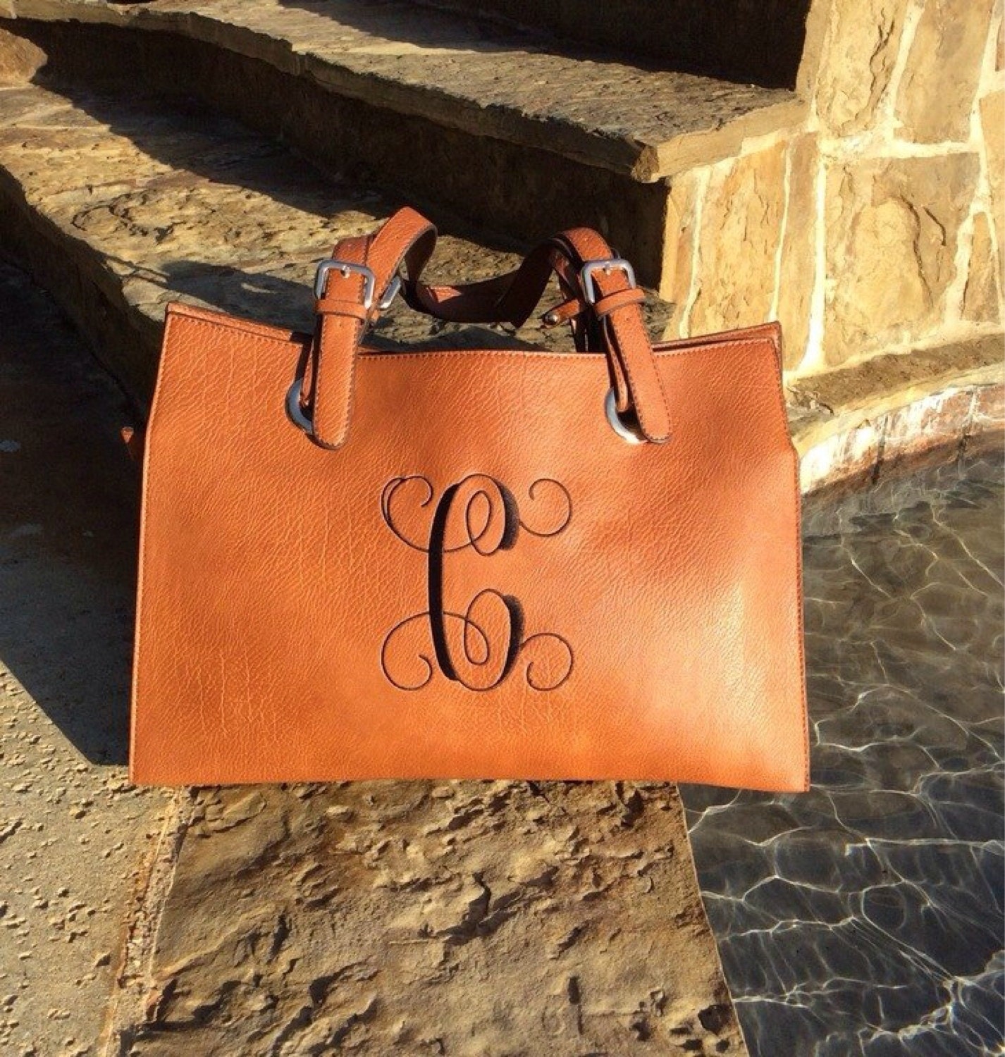 Monogrammed Handbag by TheTrunkbyC on Etsy