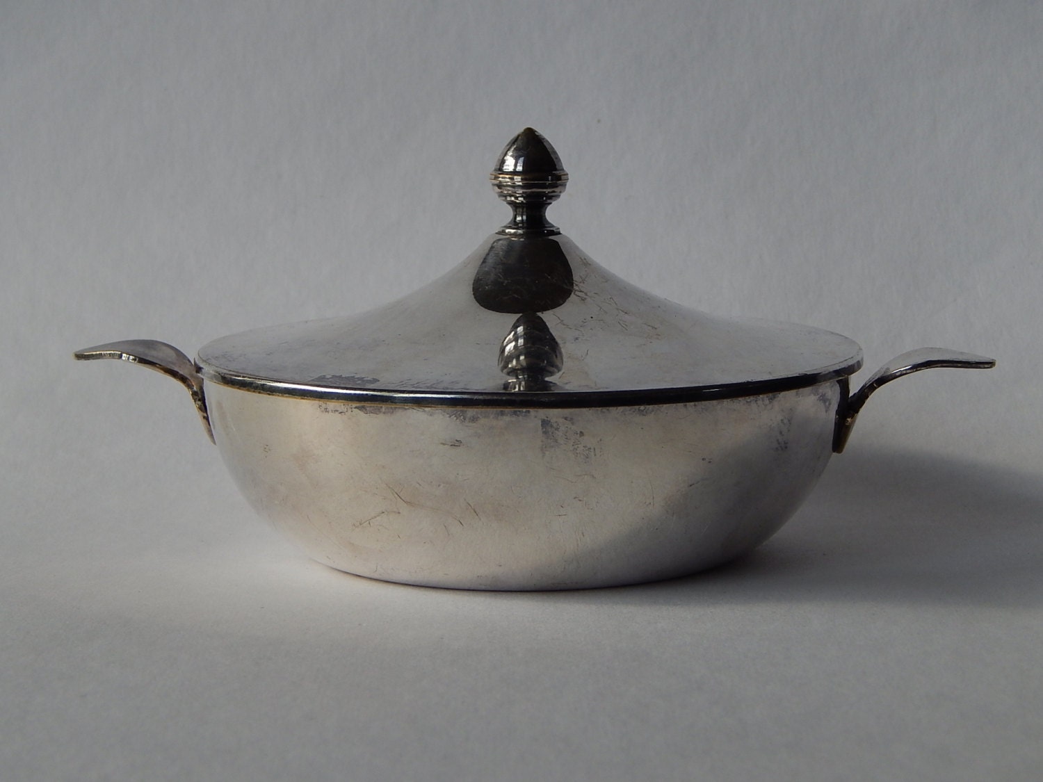 Vintage Metal Soup Bowl/ Soup Bowl with Lid/ Scandinavian