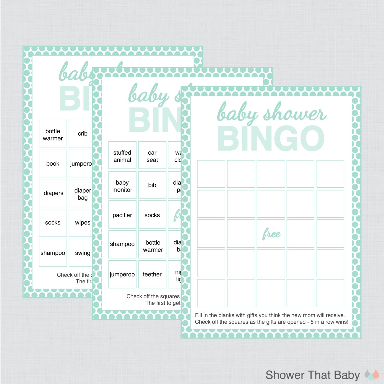 blank baby shower bingo cards pdf