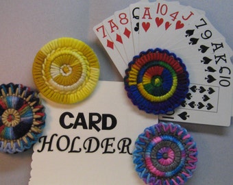 Yarn Playing Card Holder.