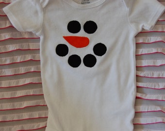 Snowman applique onesie OR t-shirt~MULTIPLE SIZES available
