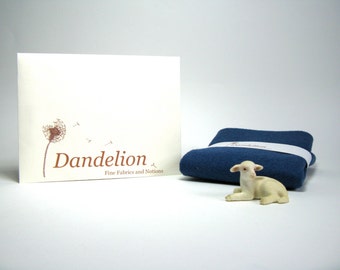 1 Piece of Vintage Denim 100% Wool Felt 22.8cm x 30.4cm (9" x 12")