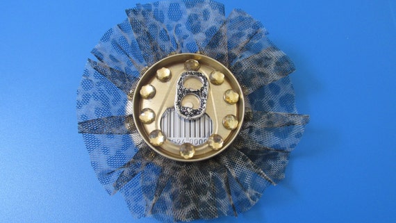 Flirty, Vintage-Looking, Leopard Print Soda Can Hair Bow