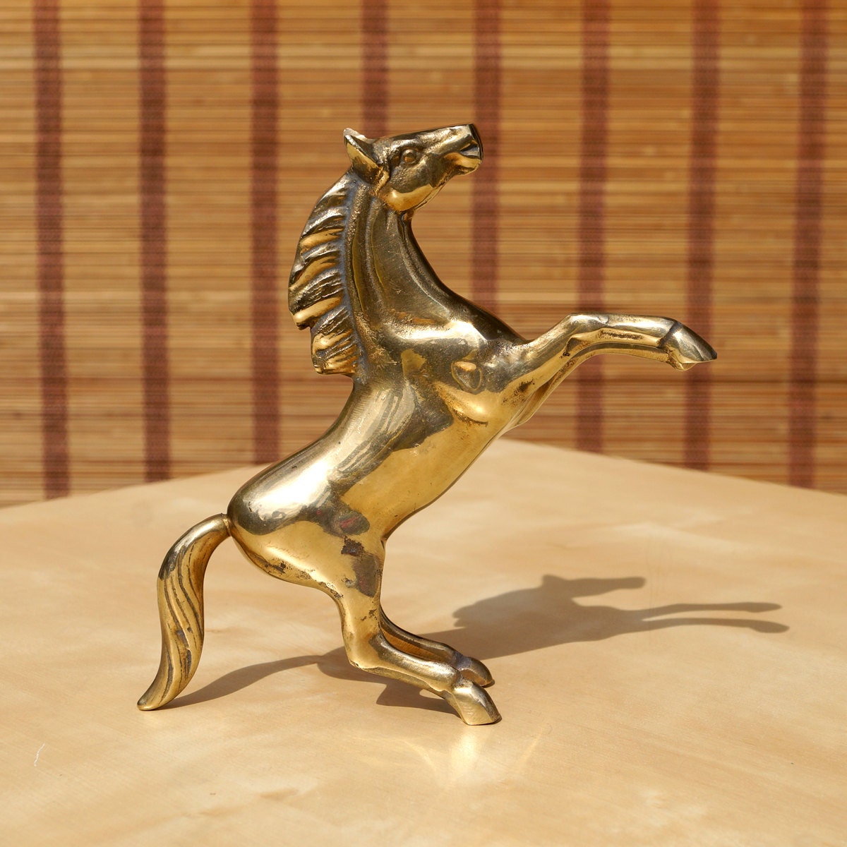 vintage brass horse statue