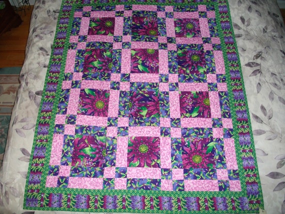 Items similar to Dragon Fly Quilt, flannel backed 41