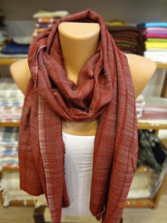 This %100 unique bamboo shawl is hand-woven on my traditional hundred years old wooden loom(My 