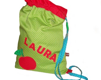 Gym bags Apple - laundry bags, sports bags, suitable for the backpack little Apple for the nursery or the sports