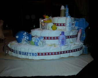 3 Tier Solid Diaper Boat