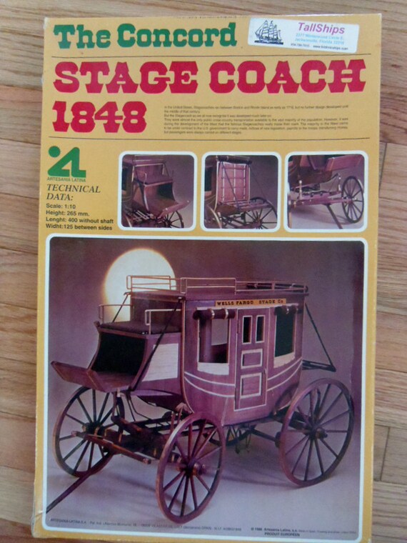 RESERVED for Cynthia. Vintage Concord Stage Coach Model Kit