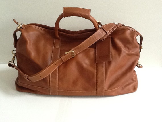 Coach Carry-On Leather Duffle Bag Gloved Tan Leather vintage