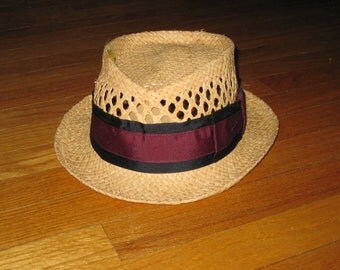 Kolchak: The Night Stalker / Vented Straw Raffia Hat Replica with Custom Sized Hand Made Band