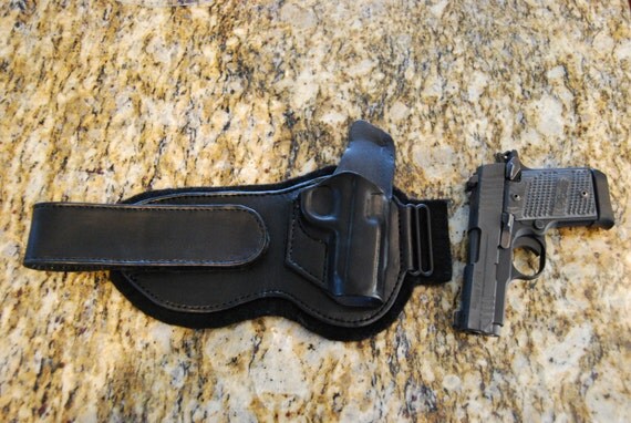 Items similar to Leather Ankle Holster for Sig Sauer P938, Springfield ...