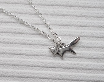 silver fox necklace handmade necklace silver necklace fox jewellery fox charm necklace fashion jewellery silver charm necklace gift women