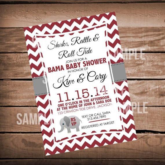 Alabama Baby Shower Invitations 3