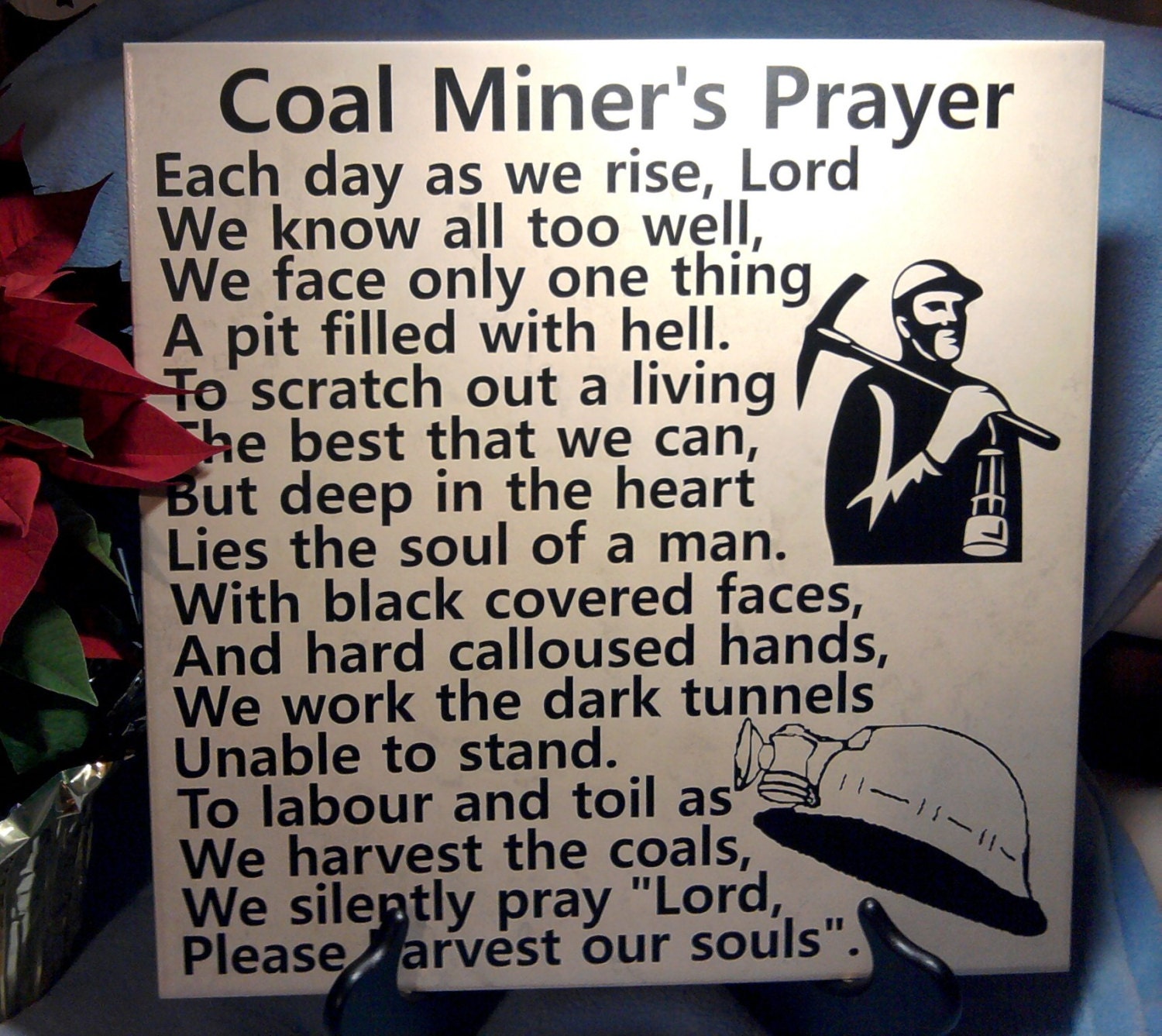 Coal Miner Gift for Coal Miner Coal Miner Memorial
