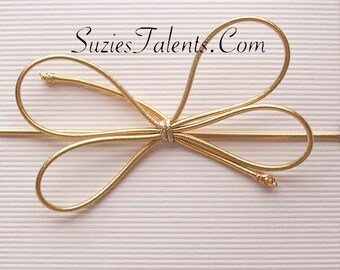 GOLD - 25 Metallic 6" Stretch Loops - Baby Shower Favor Loops, Wedding Favors.