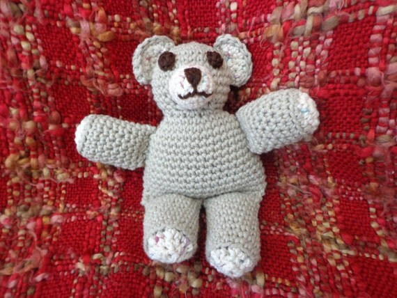 crocheted teddy bear