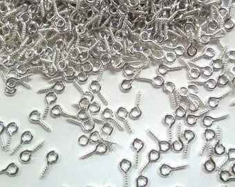 100 Eye Hook Screw for pendants and bottles #566