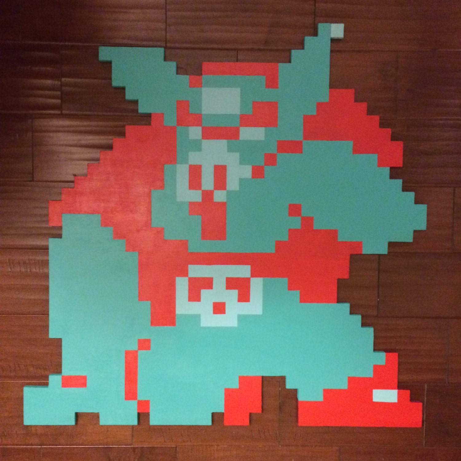 The Legend of Zelda 8Bit 3-D Wallhanging Handmade woodcut