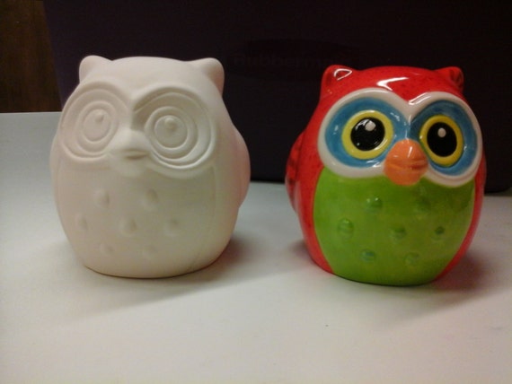 SALE Was 8.00 NOW 4.00 Ceramic Owl DIY Ready to Paint