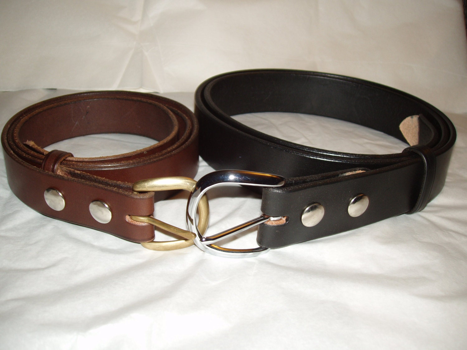 Handmade Amish Leather Belt for Men or Women 1 1/2 width