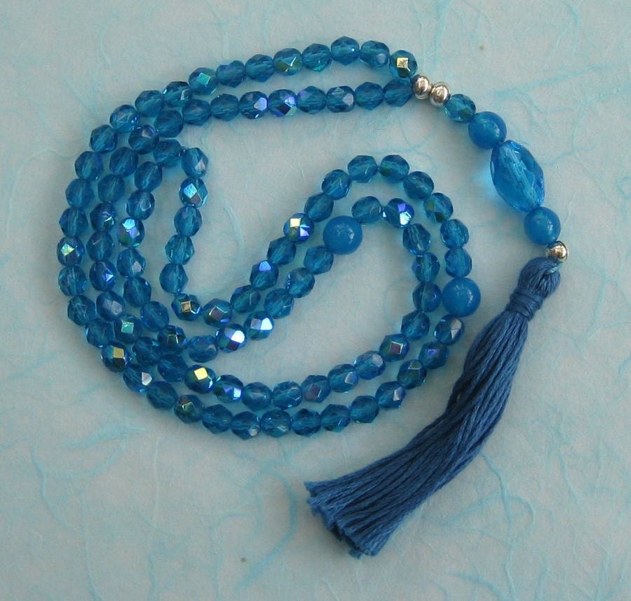 99 Turquoise crystal glass Islamic Sufi prayer beads 6mm bead